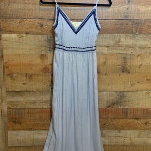 Japna Blue Striped Maxi Dress